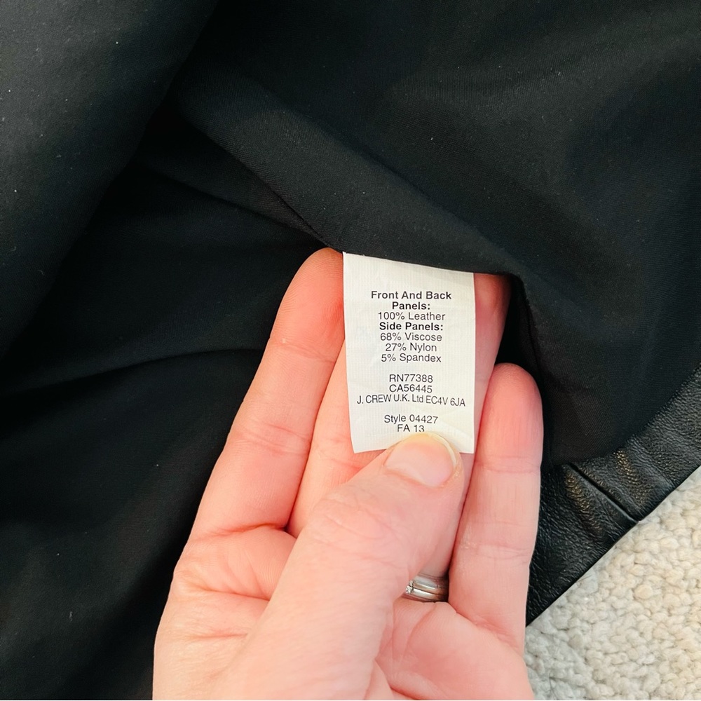 Madewell Leather Mini Skirt, Size 8 - Picture 6 of 6